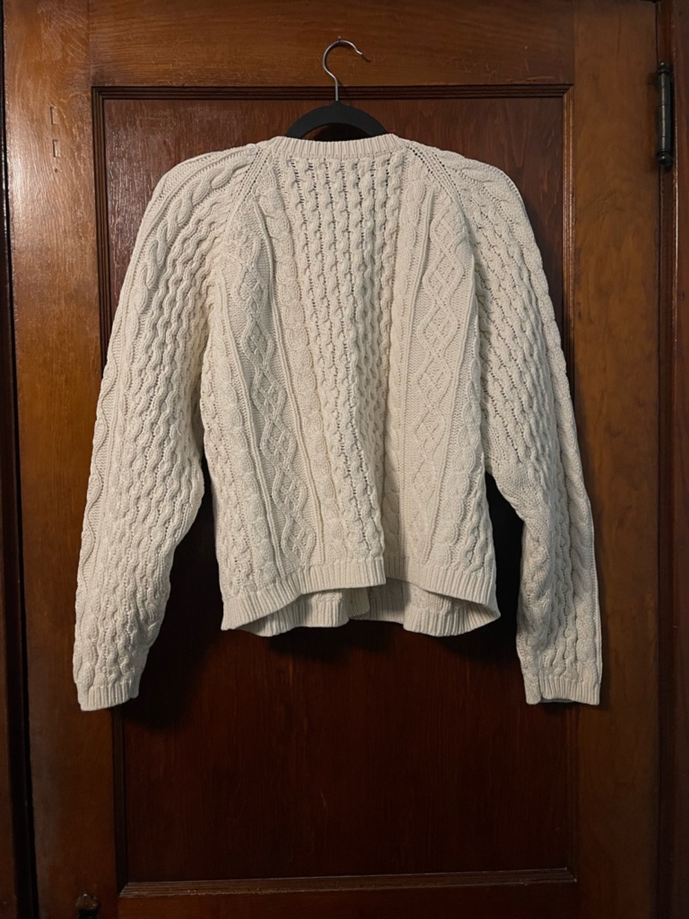 Vintage Eddie Bauer 100% Cotton Chunky cable knit cardigan - Picture 5 of 7